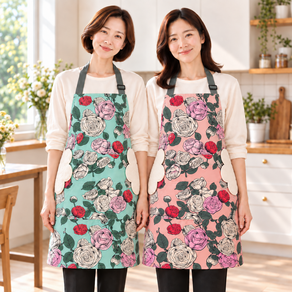 베르슈아 예쁜 주방 여성 방수 앞치마