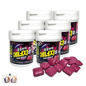 졸음껌 에너지 87g(용기) 6통+자색옥춘사탕 20g 번들세트