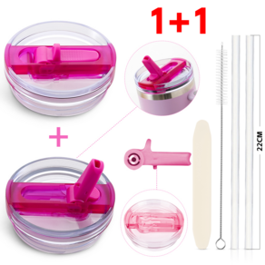 텀블러 뚜껑 591mL/887mL/1180mL 퀜처 프로투어 호환 진공 플립 빨대 뚜껑 탈부착 가능 세척 간편 세균방지 텀블러 액세서리 [1+1]