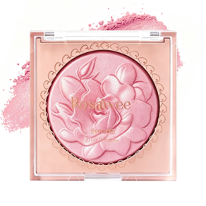 Skyciky 3D 로즈 엠보싱 블러셔 팔레트 물광 수분 치크 하이라이터