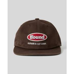 [매장정품] 휴먼앤캣 HUMAN N CAT 파운드 레드/화이트 와펜 플랫 브림 캡 [브라운] FFOUND RED/WHT WAPPEN FLAT BRIM CAP [BROWN] 23