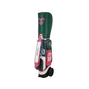 [크랙앤칼] 스트라이프 컬러블럭 포켓 휠 캐디백 C263LCB651 GREEN