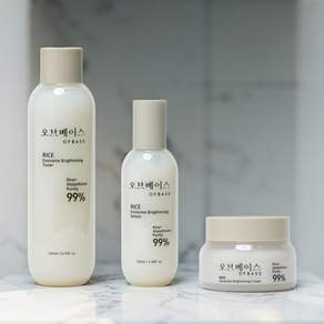 OFBASE 오브베이스 라이스 엑소좀 스킨케어세트 [토너 200ml + 세럼 100ml + 크림 65ml]