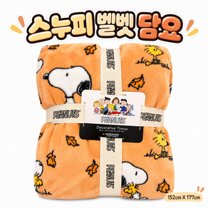 코스트코 스누피 피너츠 캐릭터 벨벳 담요 152X177CM 캠핑 병원 애들방 블랭킷