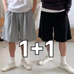 [1+1] 미제이 남자 버뮤다팬츠 6부 와이드 반바지