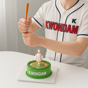 권담 야구공초 미니야구매트 한셋트 미니골프채 케이크 선물 답례품 생일초 파티초 특이한초