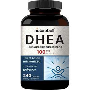 네이처벨 DHEA 100mg 활력 에너지 건강 케어 고함량 영양제 Non-GMO 글루텐 프리 240캡슐