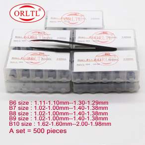 ORLTL 디젤 인젝터 조정 심 500개 커먼 레일 노즐 밸브 가스켓 B6 B10 (덴소 피에조 G4 용)