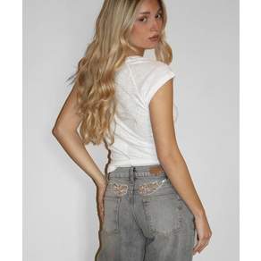 SUBDUED 섭듀드 Low-rise Jeans Sequin Wings Detail (VOLCANO GREY)