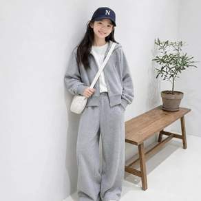 투나이언 가을신상 주니어 여아 후드집업 트레이닝복 츄리닝 와이드 바지 상하복세트