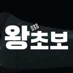 디자인황소 초보운전 스티커 차량스티커 차량 자동차 데칼 시트지