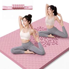 Kemei TPE 와이드 요가매트 2인용 특대형 20mm 홈트 운동 매트 실내 스트레칭 미끄럼방지
