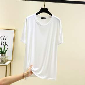 여성 빅사이즈 모달 라운드 옆트임 반팔 티셔츠 8 color KX-2402