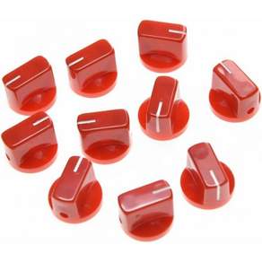 Dopro 10pcs 기타 AMP 효과 페달 노브 설정 나사 블랙 포인터