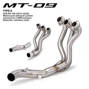 MT09 XSR09 FZ09 SR-151mm (2014-2020) 오토바이용 스테인리스 스틸 프론트 배기 키트