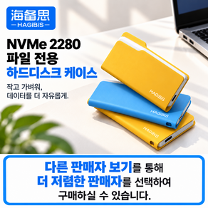 하기비스 폴더 모양 M.2 NVMe SSD 외장 하드 10Gbps 2280 블루