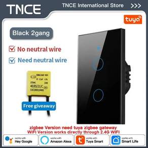 TNCE 스마트 터치 스위치 WiFi Zigbee 1구 2구 3구 4구 무선 앱제어 알렉사 구글홈