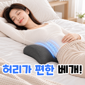 로즈바운드 허리가편한 요추 메모리폼 쿠션 허리 베개
