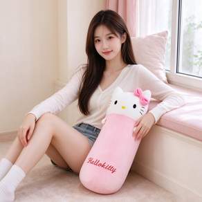헬로키티 입체 바디필로우 큐티 여성 침대용 안고자는 롱 쿠션