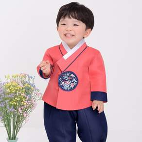 이설한복 20018 작은홍시 남아 유아 아기 생활한복