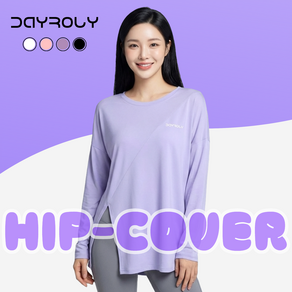 데이로리 스판덱스 여자 헬스복 여성 요가복 상의 긴팔 4colors