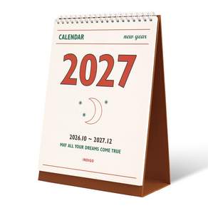 인디고 2027 루나 레트로 음력 절기 탁상 달력 미니 데스크 캘린더