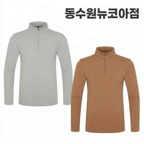 [백화점발송] 밀레 남성 긴팔티 기모 반집업 골프 등산 캠핑 간절기 일상복 겨울 따뜻한 외출 데일리 상의