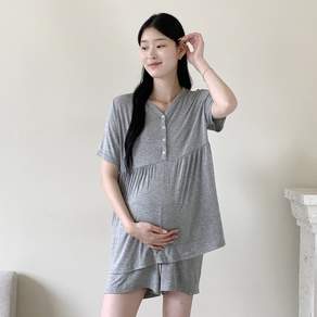 루시드라잇 굿모닝 반팔 수유복 세트 반바지 긴바지 임산부잠옷