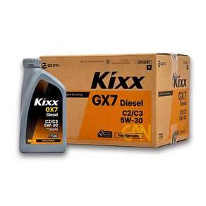 GS칼텍스 킥스 차량용 엔진오일 1L 휘발유 가솔린 LPG 경유 디젤 GX7 5W-30