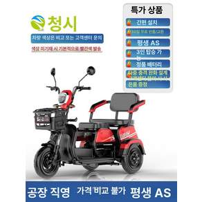 노인 성인용 세발스쿠터 경량 전동차 출퇴근용 전기자전거