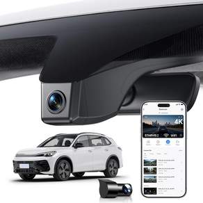 쉐보레 실버라도 2022-2025용 OVAMAN OEM 맞춤형 4K 대시캠 64GB 매치가 거울 커버에 표시됨. 프론트 STARVIS 2 IMX675 F1.5 Wi-Fi 24시간