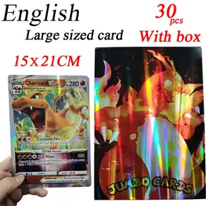 30개 오버사이즈 카드 점보 레터 메가 Vmax Vstar GX 아르세우스 리자몽 슈퍼 샤이니 레어 생일 선물