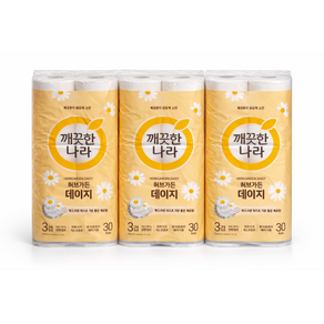 깨끗한나라 허브가든 데이지 30롤3팩(90롤)