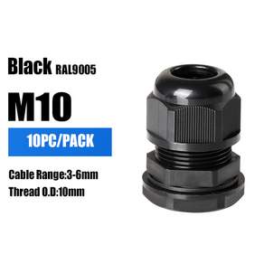 1개 IP68 M40 Rohs 블랙 그레이 방수 나일론 플라스틱 케이블 글랜드