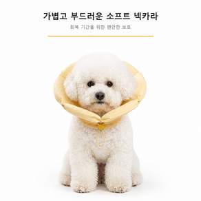 포프린츠펫 강아지 고양이 소프트 넥카라 엘리자베스 카라 수술 후 목 보호대 중성화 상처 핥음 방지