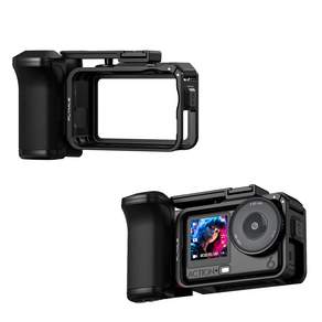 FLYMILE DJI Osmo Action 6 호환 스트리트 촬영 그립 케이지 세트 마그네틱 퀵릴리즈 셔터 핸들