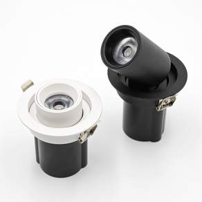 티에스 앵글 COB 8W 3인치 매입등 전구색 75mm 실린더조명 다운라이트 회전 원통 매입등