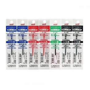 더주니 유니 제트스트림 다색 볼펜 리필심 0.38mm 3색 4색 멀티펜 리필