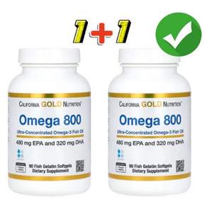 캘리포니아 골드 뉴트리션 오메가800 1000mg 30정 2팩 California Gold Nutrition Omega 800 1000mg 30 Softgels