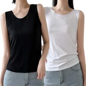 에센토 시원한 여성 쿨나시 심리스 민소매 1+1