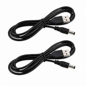 티놀지 USB 전원케이블 DC5V연결케이블 USB to DC 외경 5.5mm X 내경 2.1mm