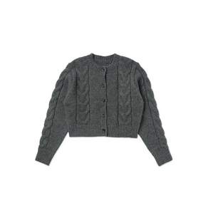 위드아웃썸머 Mohair cable cardigan_charcoal