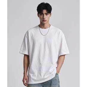 [2PACK] 메종니아트 남녀공용 레이어드 무지 반팔티셔츠 면20수