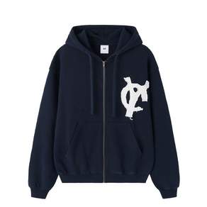 오픈야드(오와이) 로고 PATCH 후드 집 업 네이비