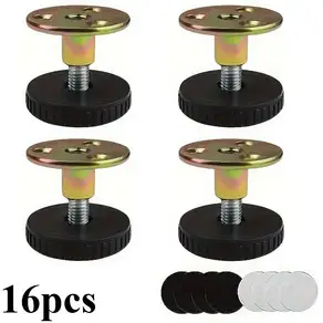탄소강 가구 받침대 높이조절 27-40mm 나사식 자체접착 의자 테이블 캐비닛 4개