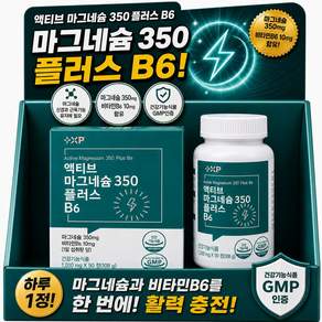 마그네슘 350 플러스 B6 에너지보충 신경안정 근육의 긴장을 이완 기능성