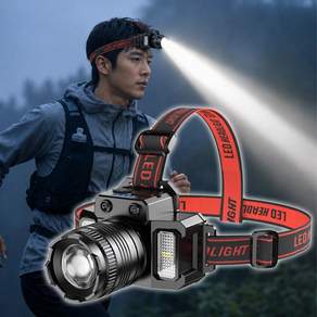 Eclairex 헤드랜턴 동작인식 충전식 고휘도 3000 루멘 줌 LED 헤드랜턴