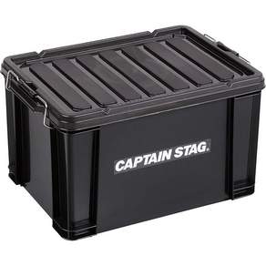 캡틴 스태그 CAPTAIN STAG 수납 박스 컨테이너 상자 45L W545×D379×H322mm 일본제 No45 블랙 UL-1052