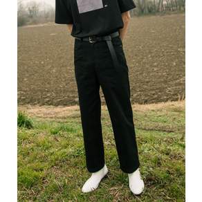 261EUI INCISION TWIL PANTS BLACK