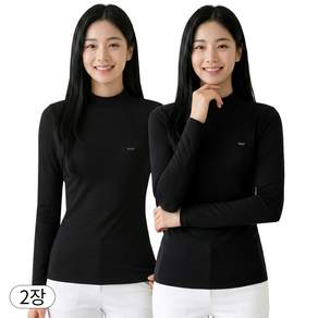 아소트 1+1 자외선차단 UV 프리미엄 스포츠 골프 이너웨어 쿨링 여성 반폴라 티셔츠